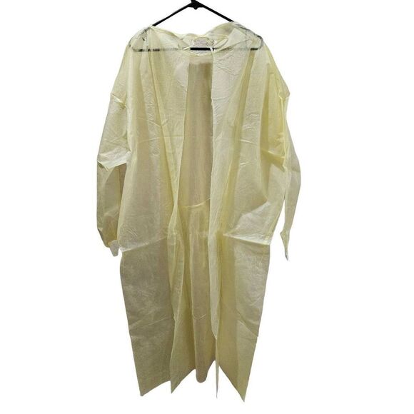 Yellow Isolation Gown costume Level 1 polypropelene x10 - Picture 5 of 9
